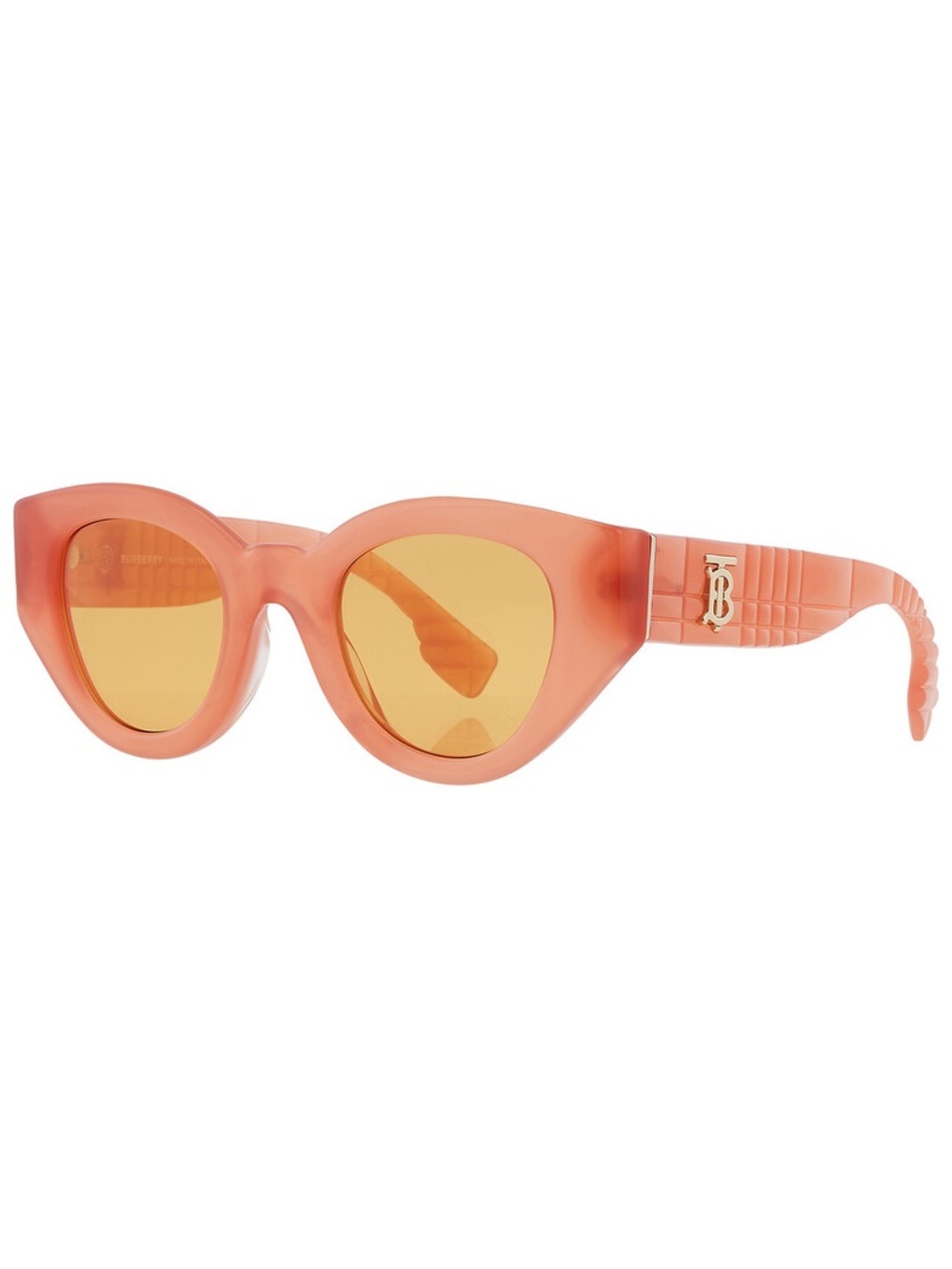 BURBERRY ORANGE ROUND SUNGLASSES